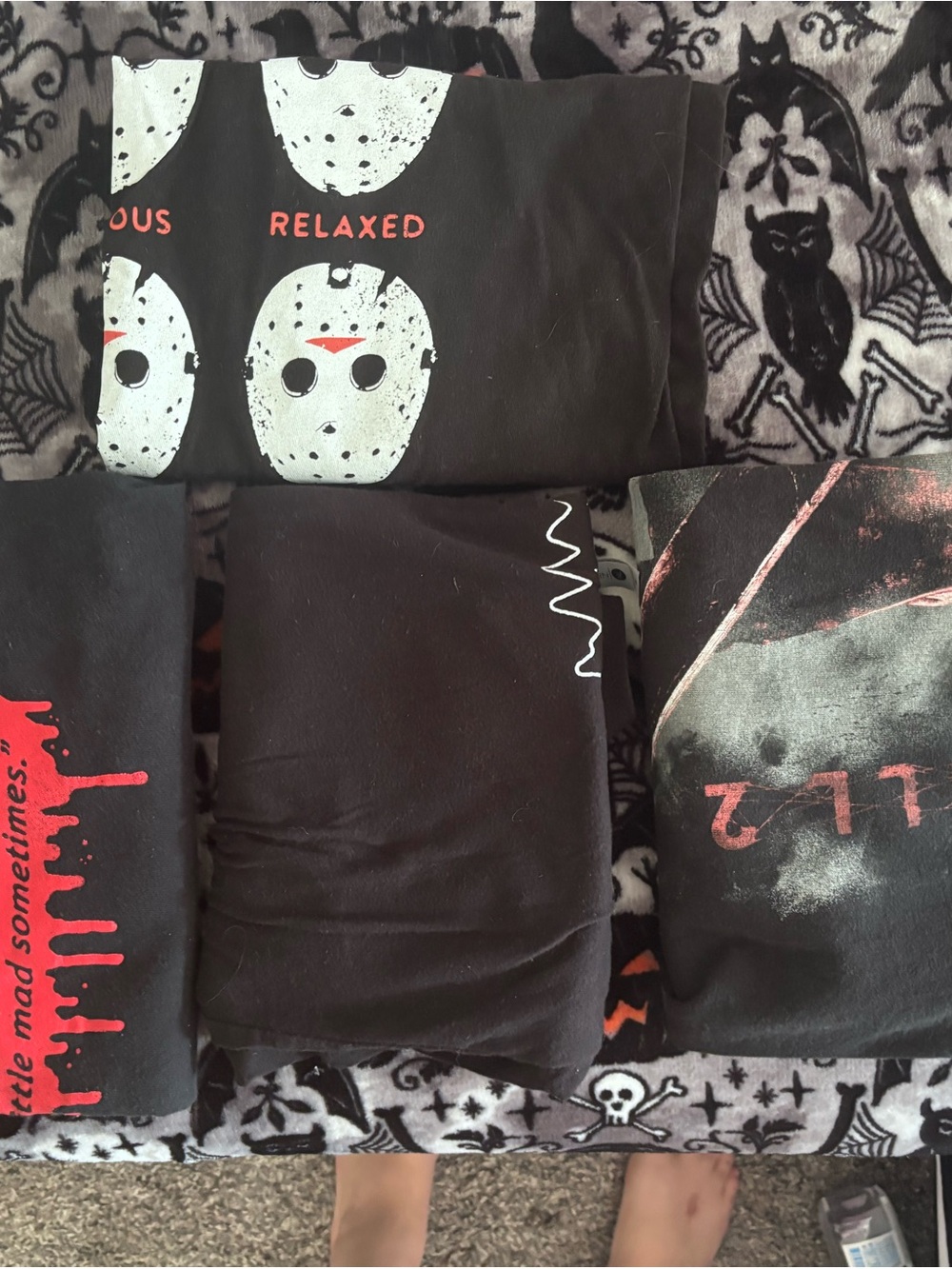 4 horror t shirts